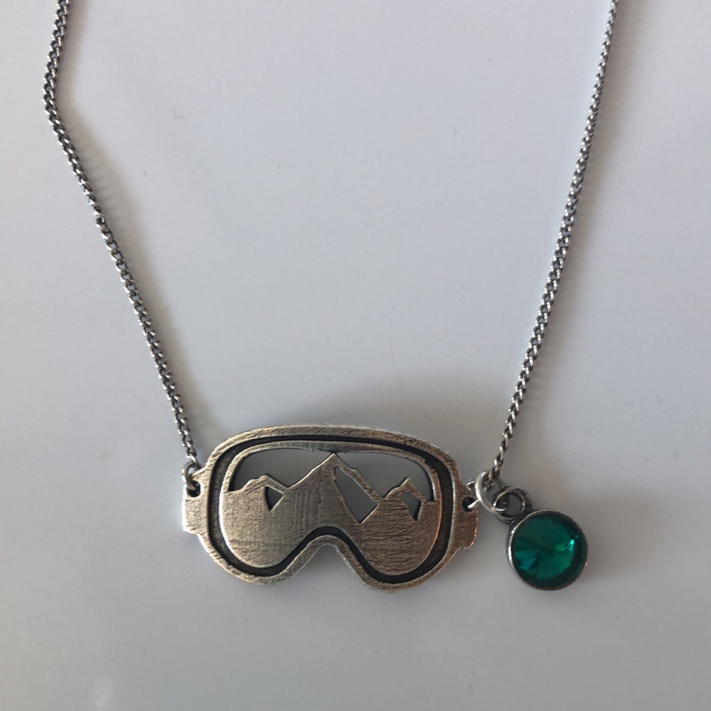 Snow goggle necklace
